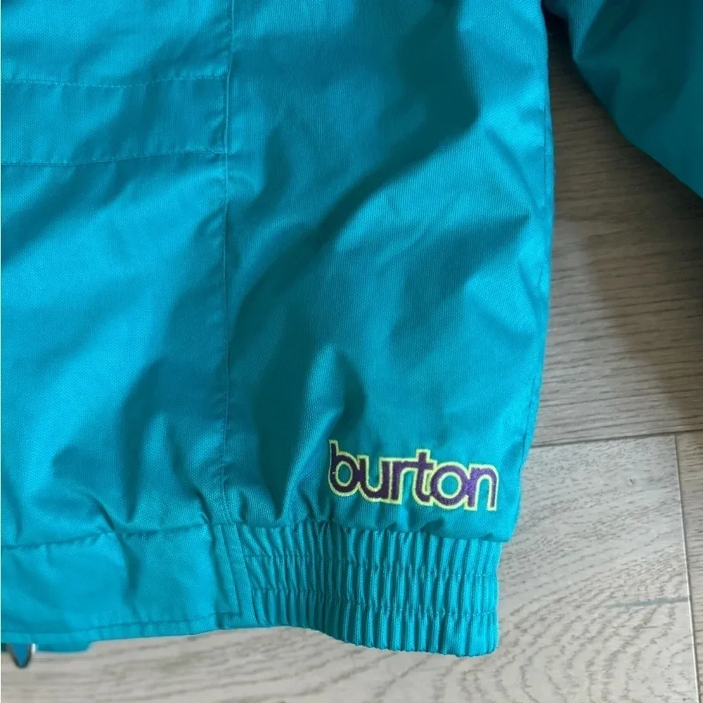 Burton Dryride Snowboard Ski Jacket Insulated Hooded Turquoise Girls XL (US 18)